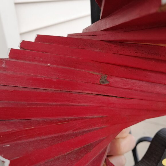 Unique Handpainted Wood Wind Spinner Santa Christmas Outdoor Decoration READ 18" - Picture 13 of 13